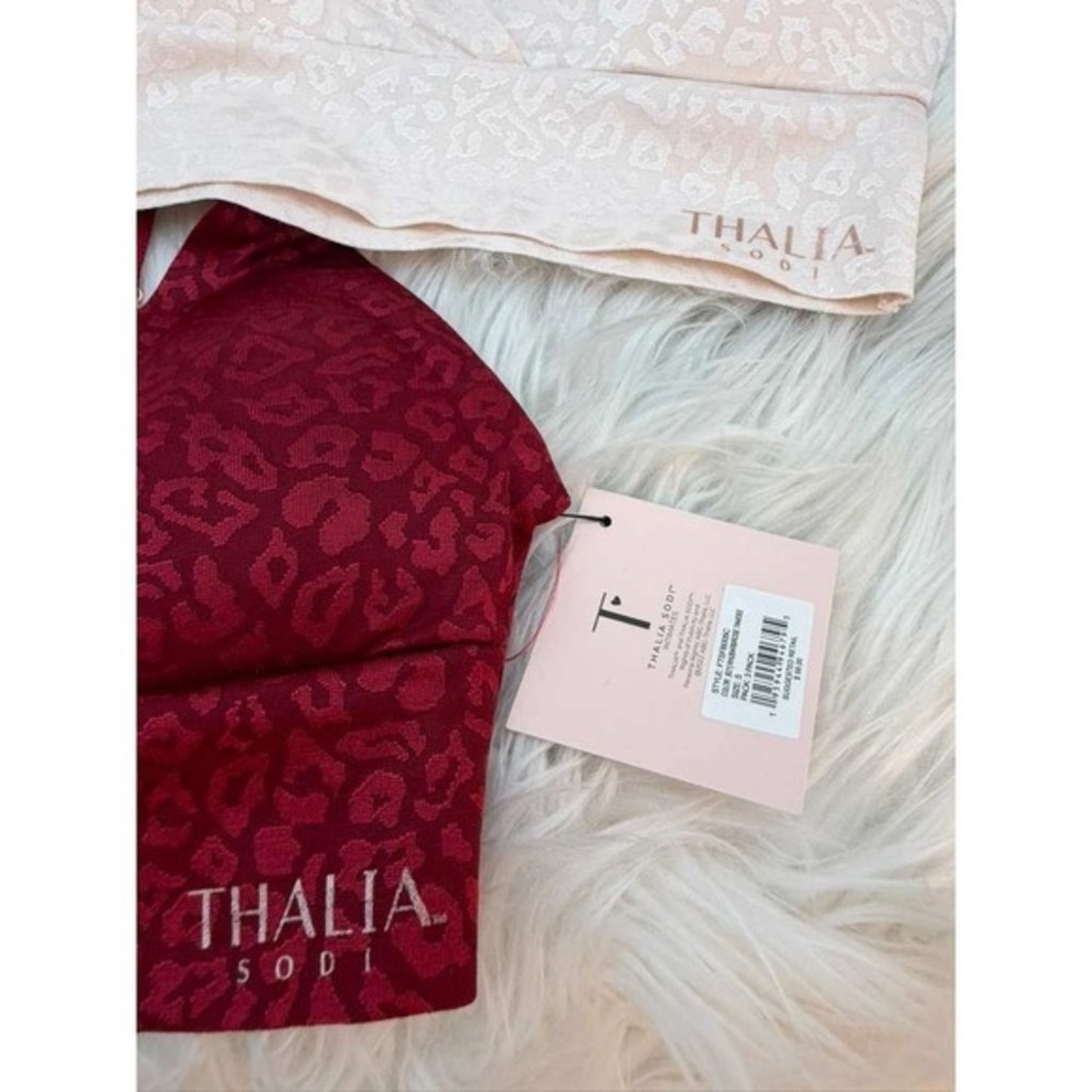 Thalia Sodi Seamless Bralette Set 3 Pack Black Red Nude Wireless Bras New Size L - Picture 6 of 9